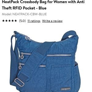 !!SALE!!   NWOT Blue Crossbody Bag w/ RFID